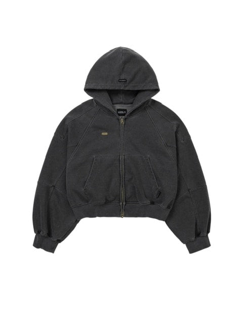 【AJOBYAJO】Vintage Pigment Zip-Up Hoodie