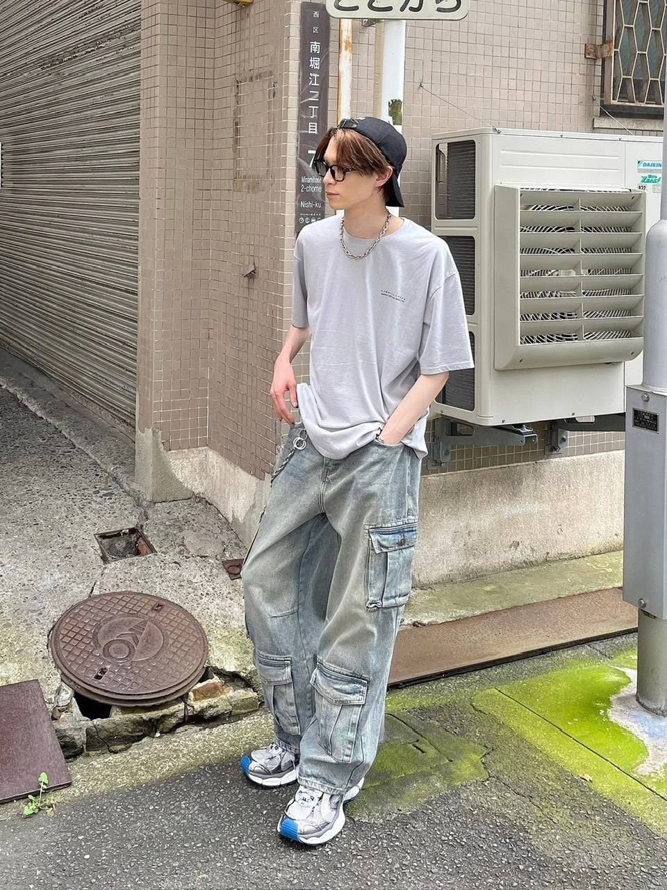 受注制【Chikashitsu +】nail back print t-shirt (3color)