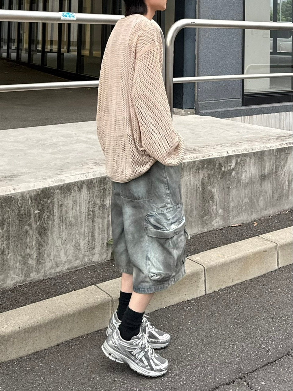【Chikashitsu +】oversized net summer knit (3color)