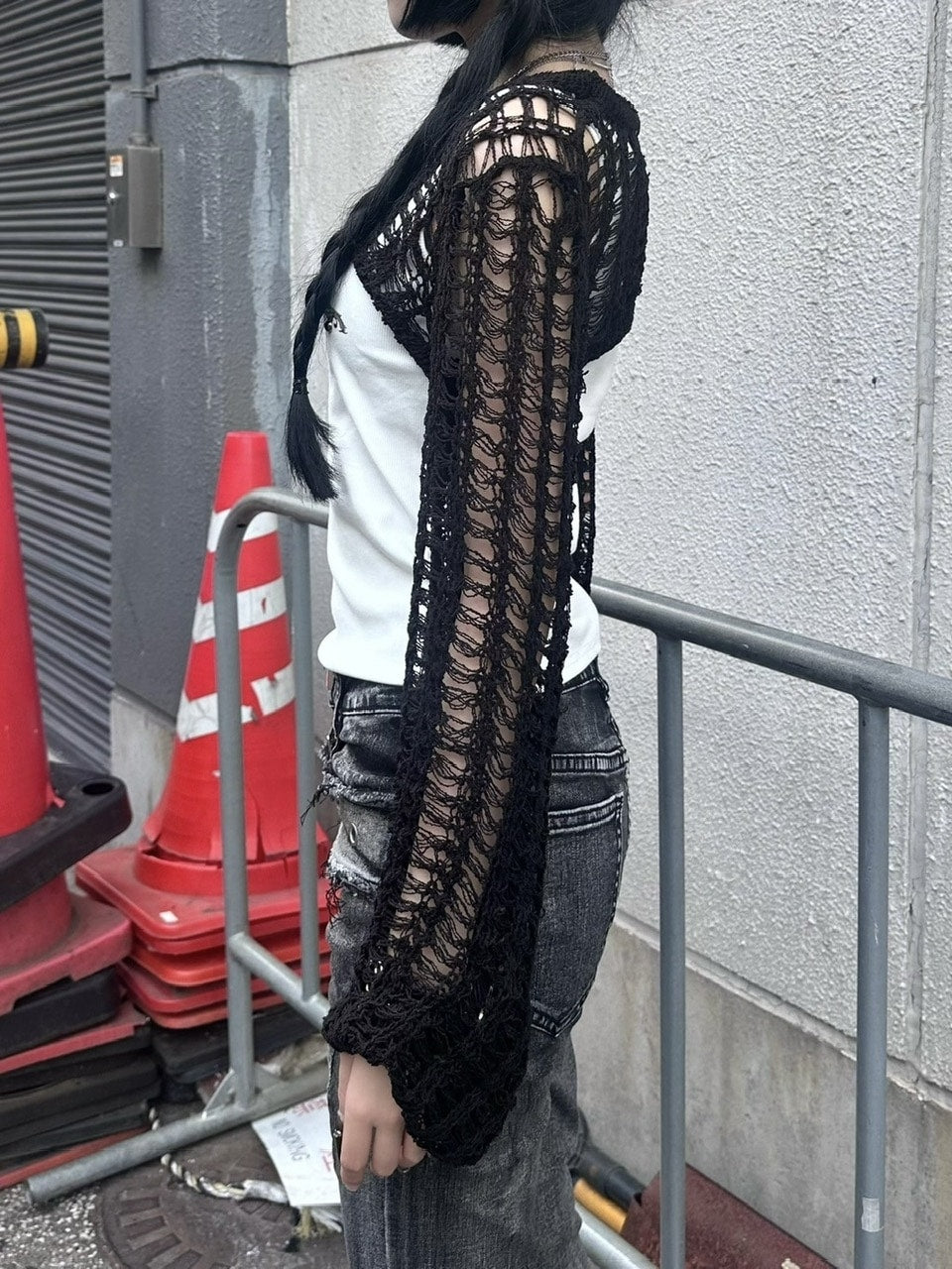 受注制【Never mind the XU】cropped summer knit (3color)