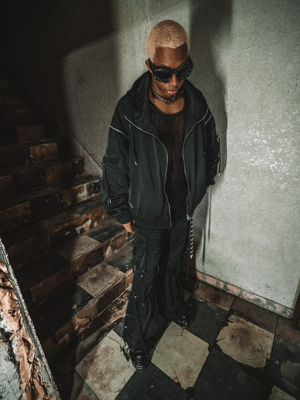 【DIG YOUR OWN GRAVE】WASHING TECH FLAIR PANTS (2color) / 【ディグユアオウングレイブ】ウォッシングテックフレアカーゴパンツ