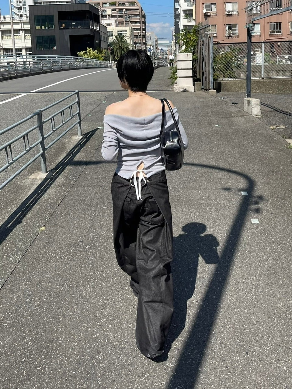 受注制【oaks】see-through back ribbon long sleeve (3color)