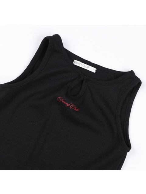 【FANCY CLUB】KNITTED HOOD BOLERO SET UP / 【ファンシークラブ】タンクトップ長袖ニットボレロセットアップ