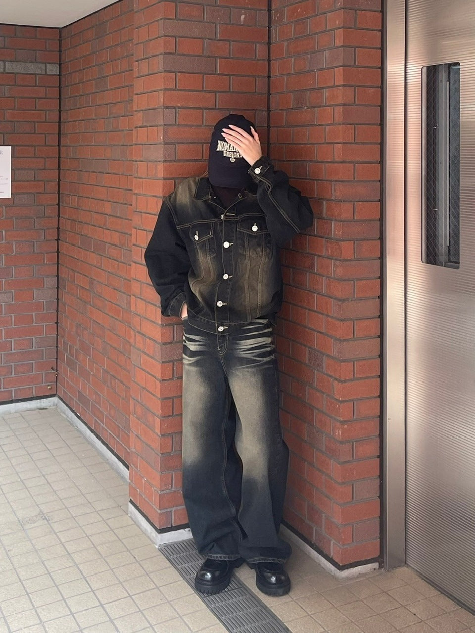 受注制【Chikashitsu +】vintage wash straight denim pants (2color) / 【チカシツプラス】ヴィンテージウォッシュストレートデニムパンツ