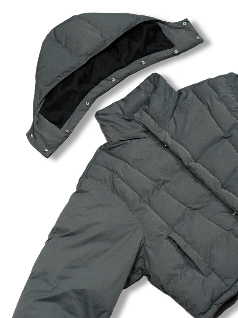 【CS】2way cropped puffer jacket (charcoal)