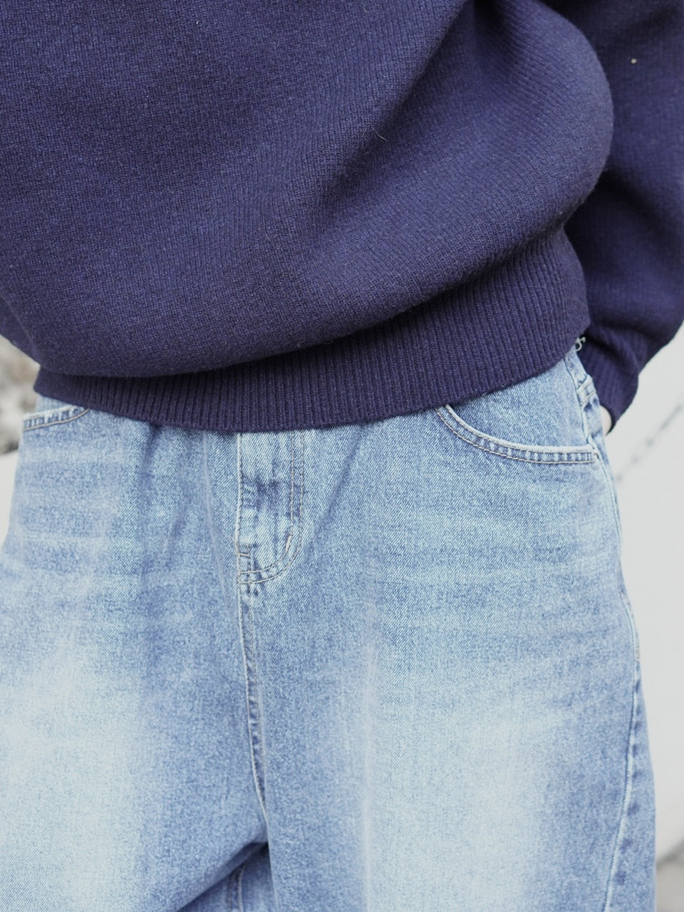 東京店WEB限定【Chikashitsu +】round wool knit (4color)