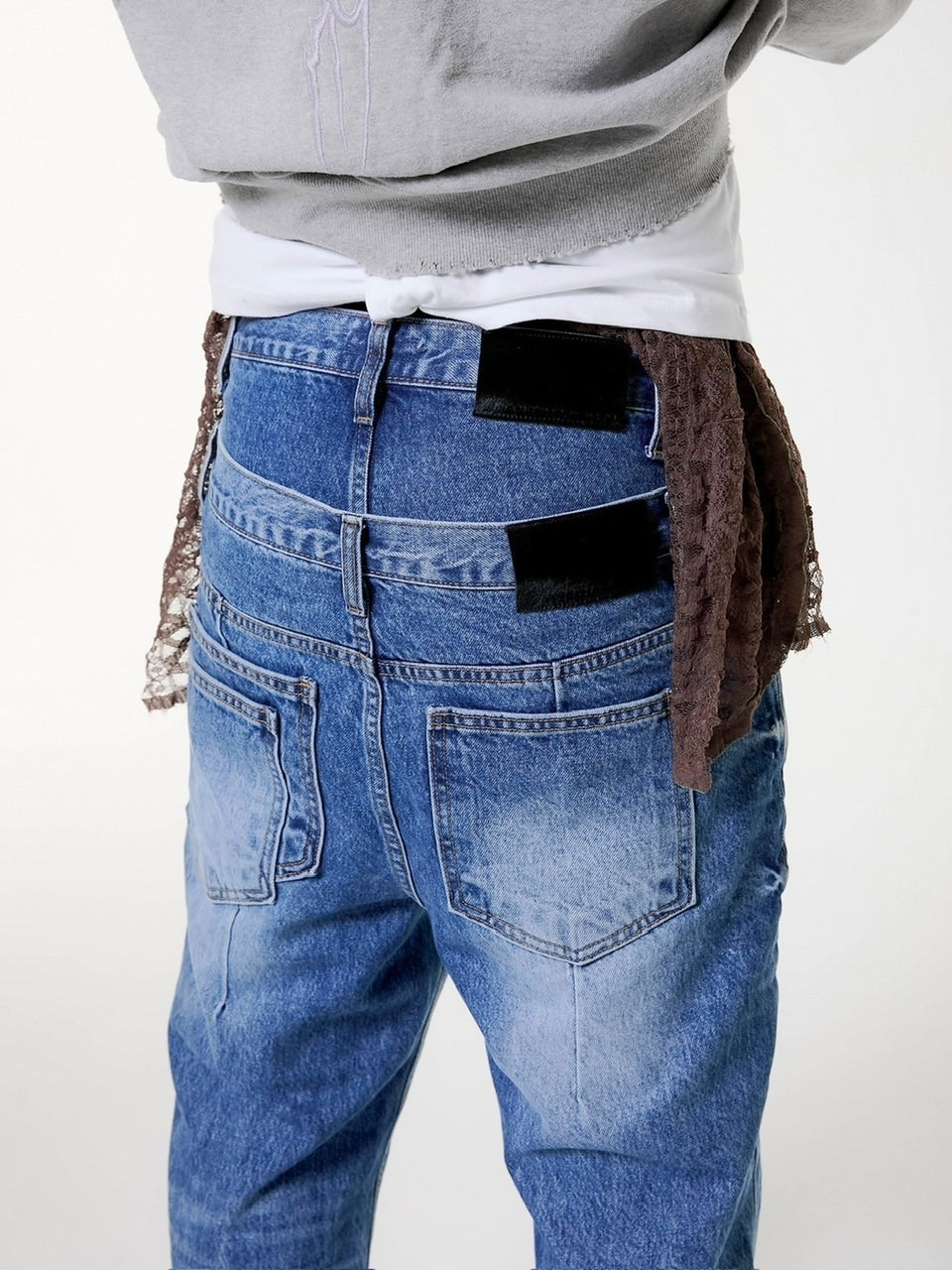 【ANOTHERYOUTH】double waist jeans
