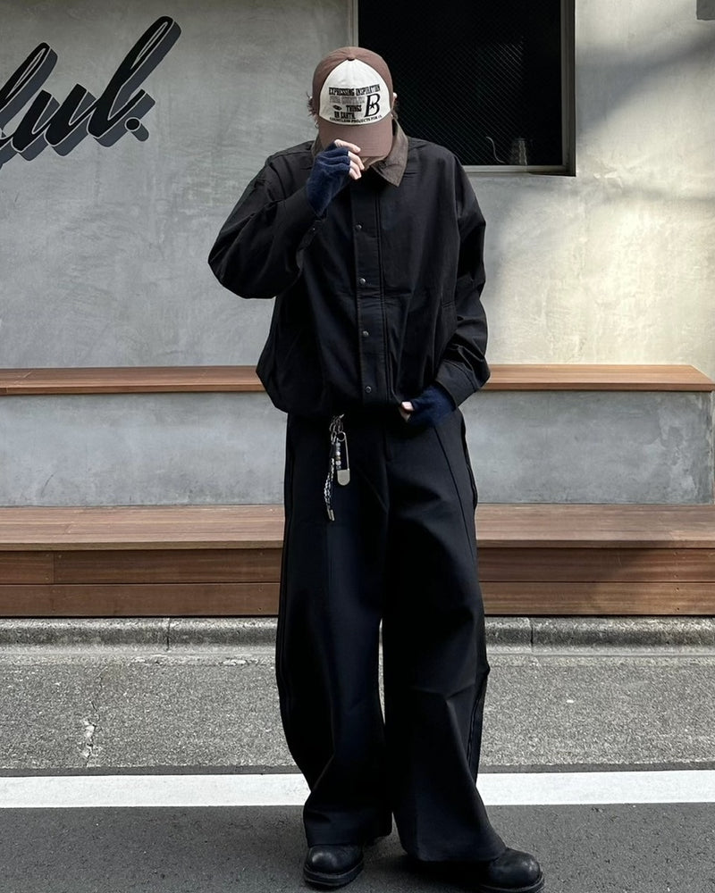 【youll】2tuck slit curve slacks