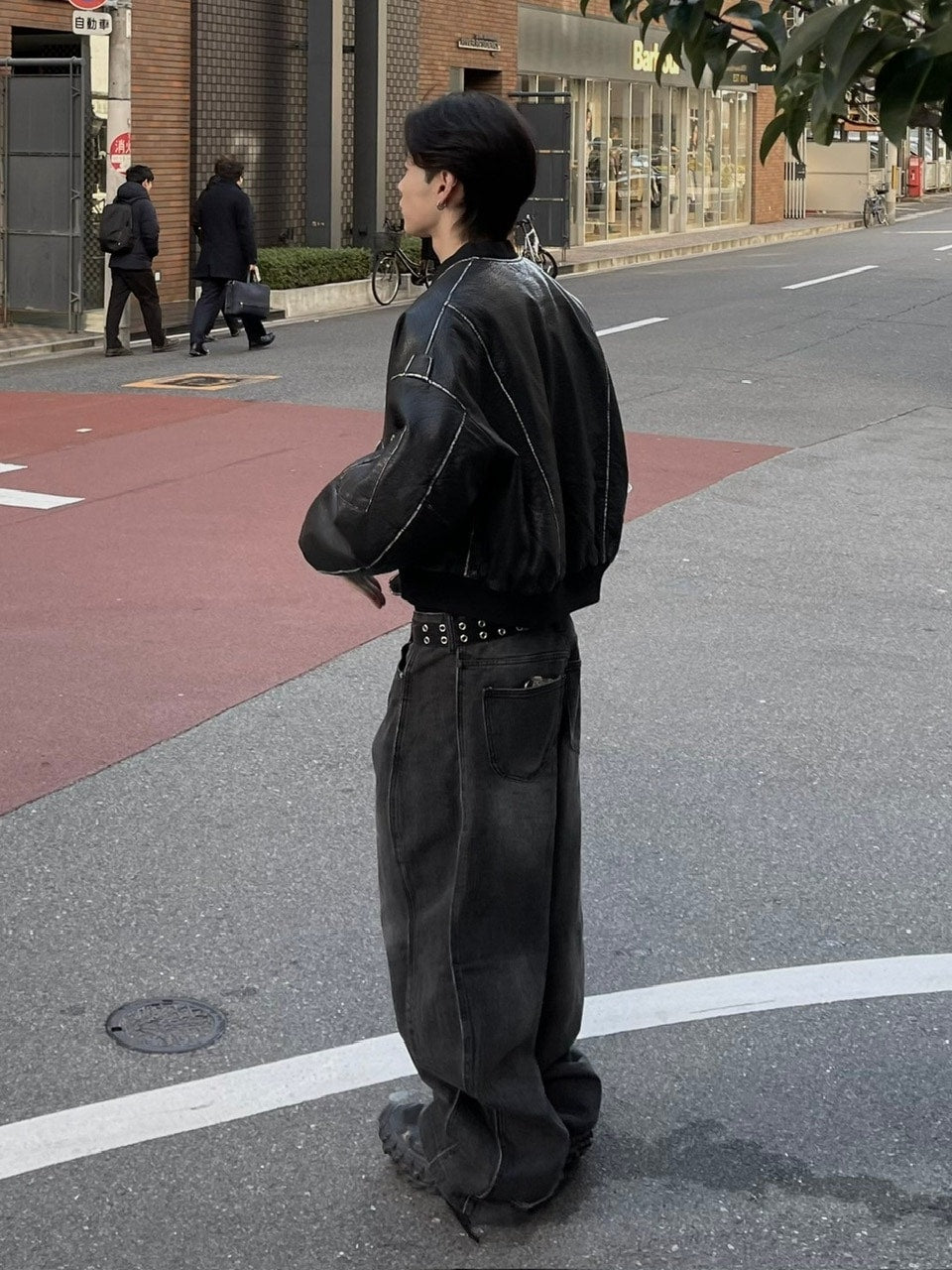 受注制【Chikashitsu +】wide curve denim pants