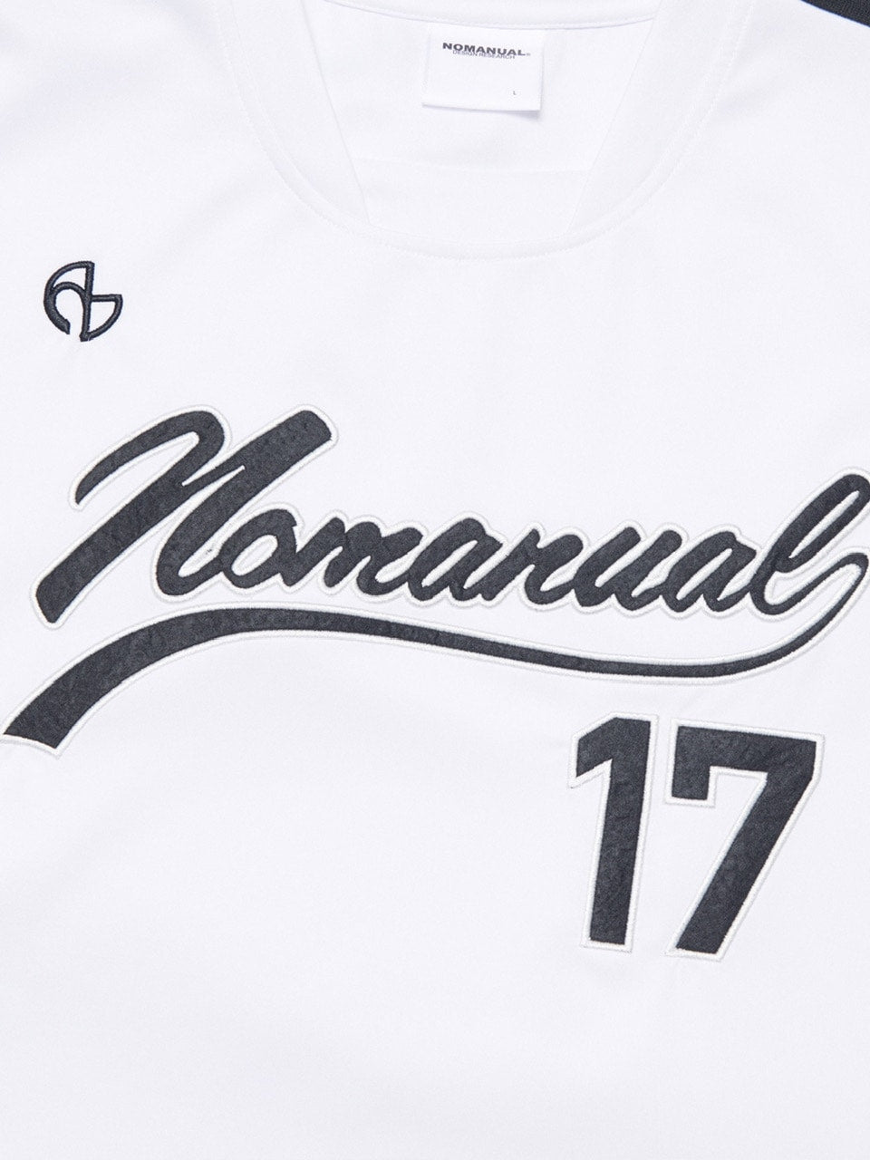 【NOMANUAL】SWEEP BASEBALL JERSEY / 【ノーマニュアル】ベースボールジャージロゴ半袖Tシャツ