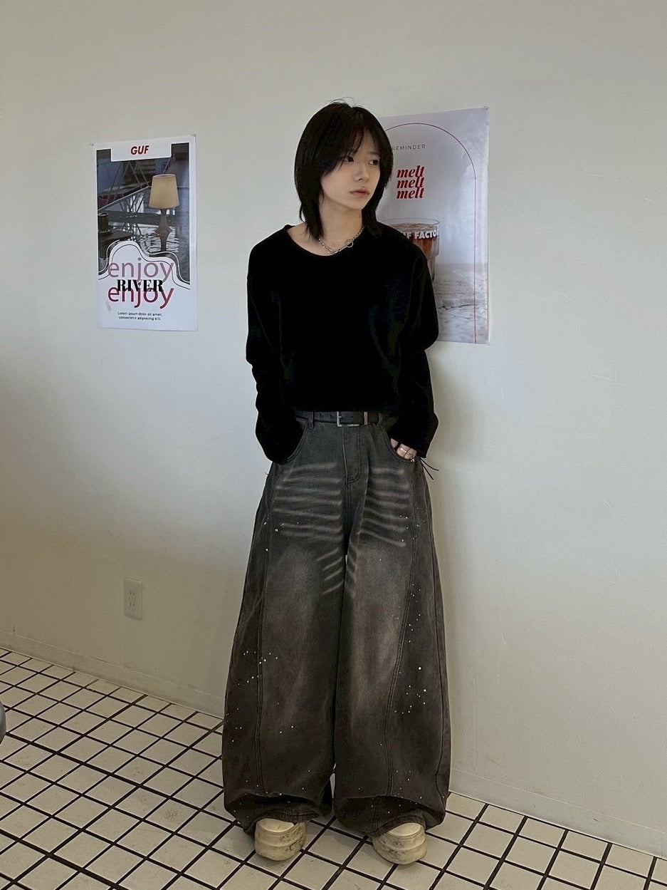 【LUV CODE】v neck rib knit (3color)