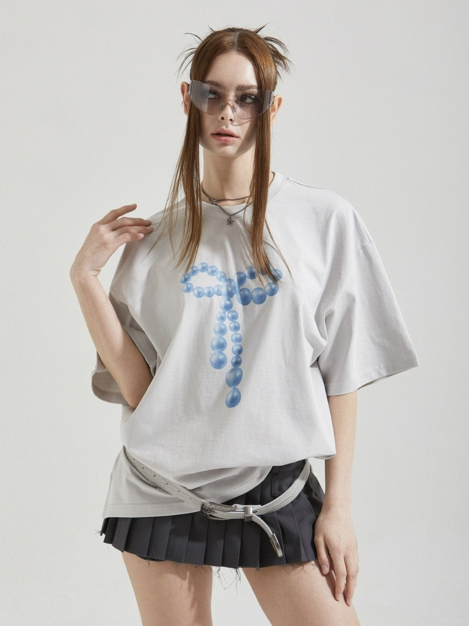 【GATELESS】MICRO MINI PLEATS SKIRT PANTS