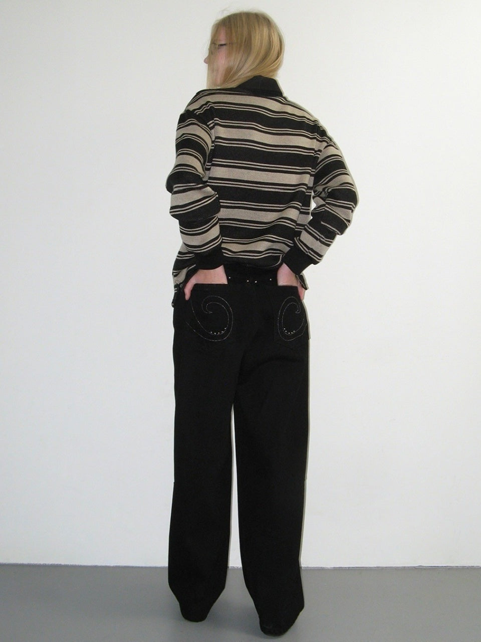 【CRANK】STUD WIDE JEANS