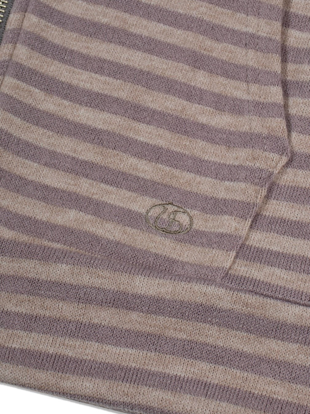 【Uglyshadow】US STRIPED HOOD ZIP UP