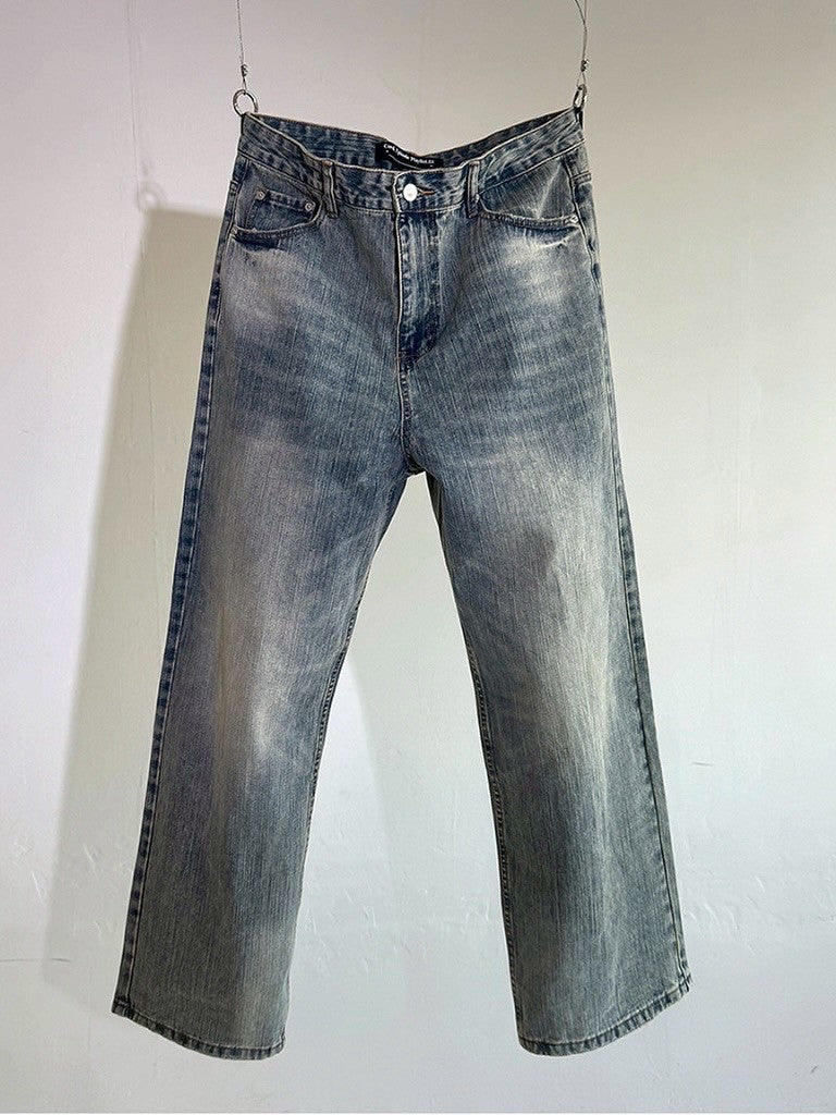 【Cord】Washed Under Cut Denim Pants