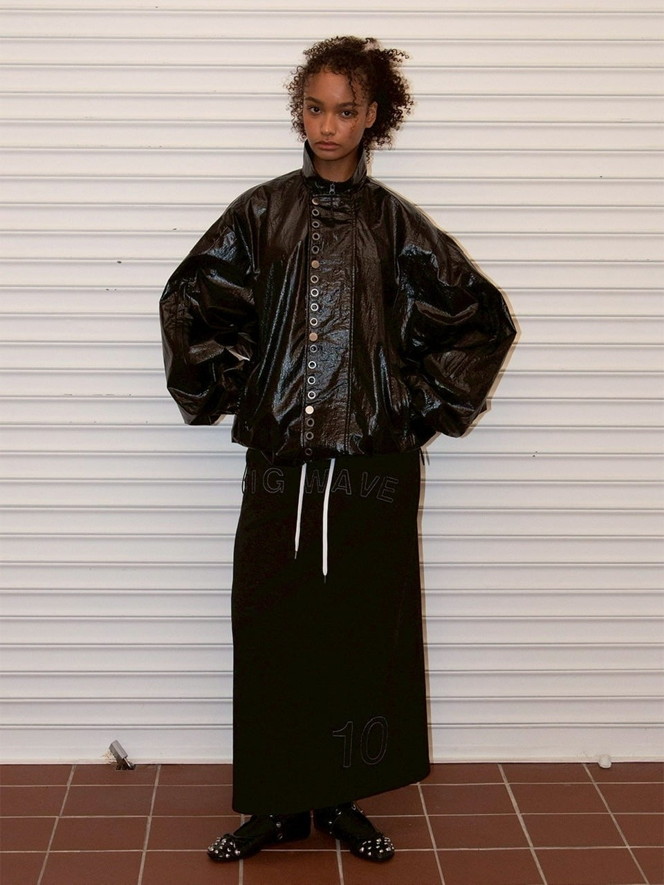 【ESC STUDIO】big waves long skirt