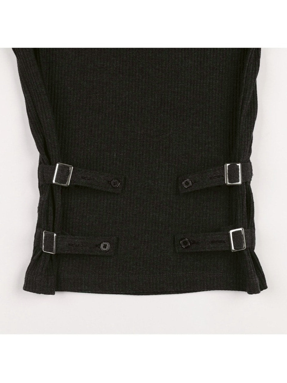 【FANCY CLUB】SIDE BUCKLE RIBBED TEE / 【ファンシークラブ】サイドバックルリブ半袖Tシャツ