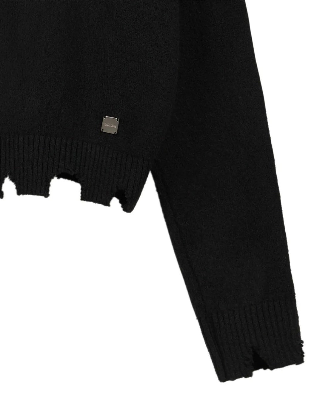 【ROCK CAKE】Off Shoulder Damaged Knit