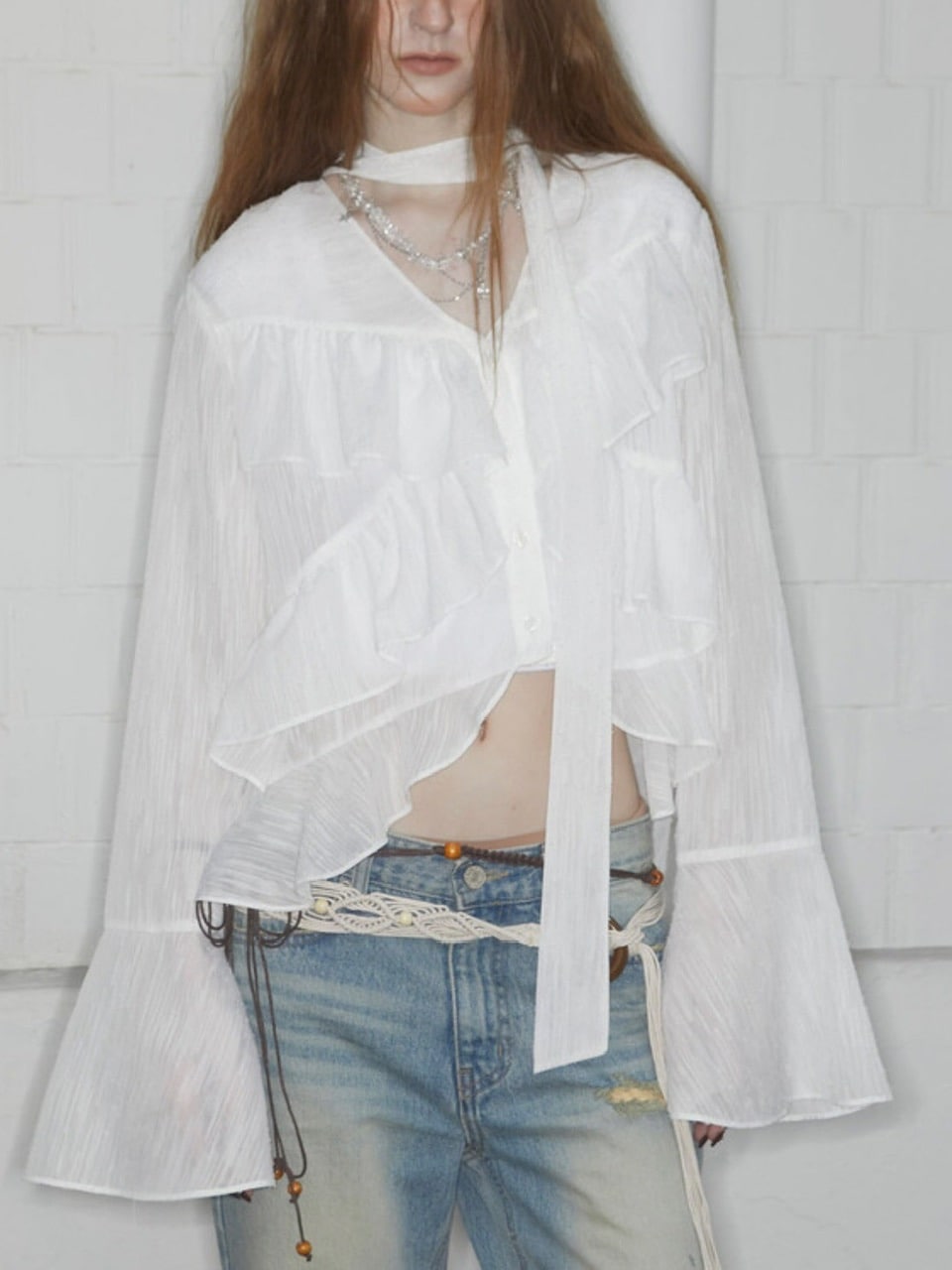 【NOT KNOWING】Bohem Chiffon Blouse