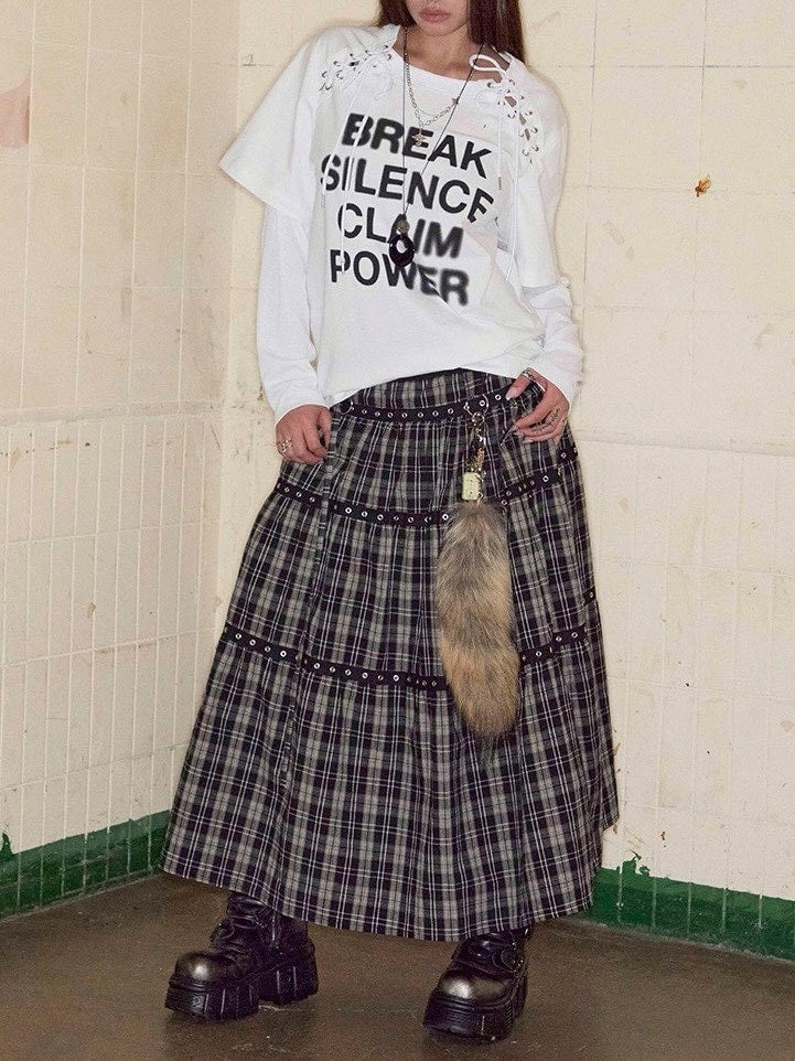 NOT KNOWING】Tiered Eyelet Maxi Skirt – PRESSING WEB SHOP