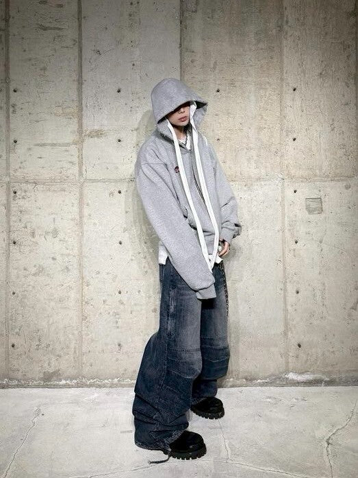 【roaringrad】WASHED HOODIE ZIP-UP 1