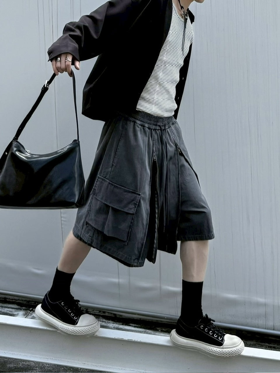 受注制【Chikashitsu +】volume toe canvas sneaker (2color)