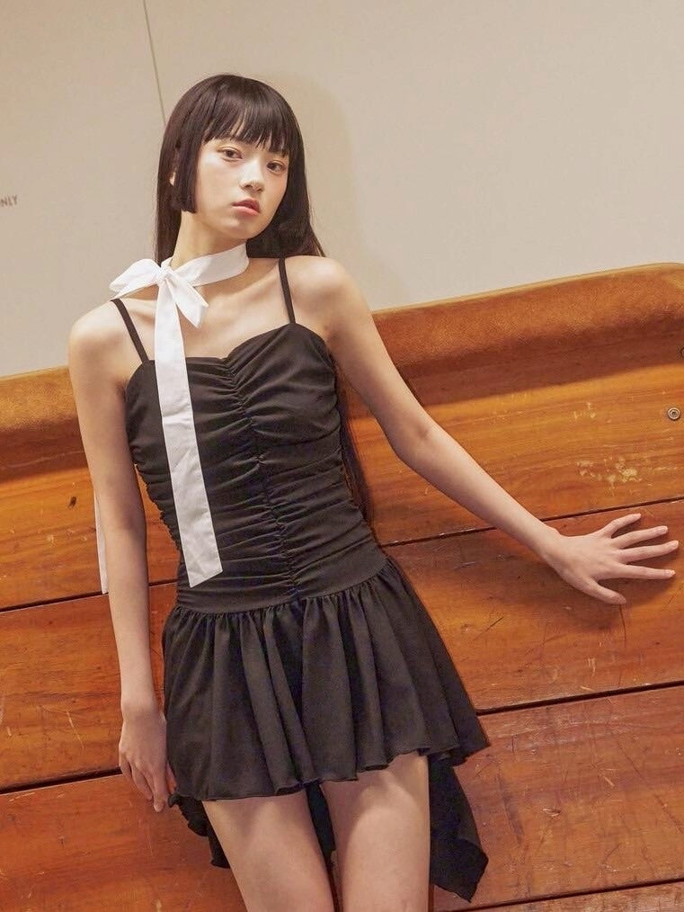 【ODDONEOUT】Shirring onepiece / 【オッドワンアウト】シャーリングキャミソールワンピース