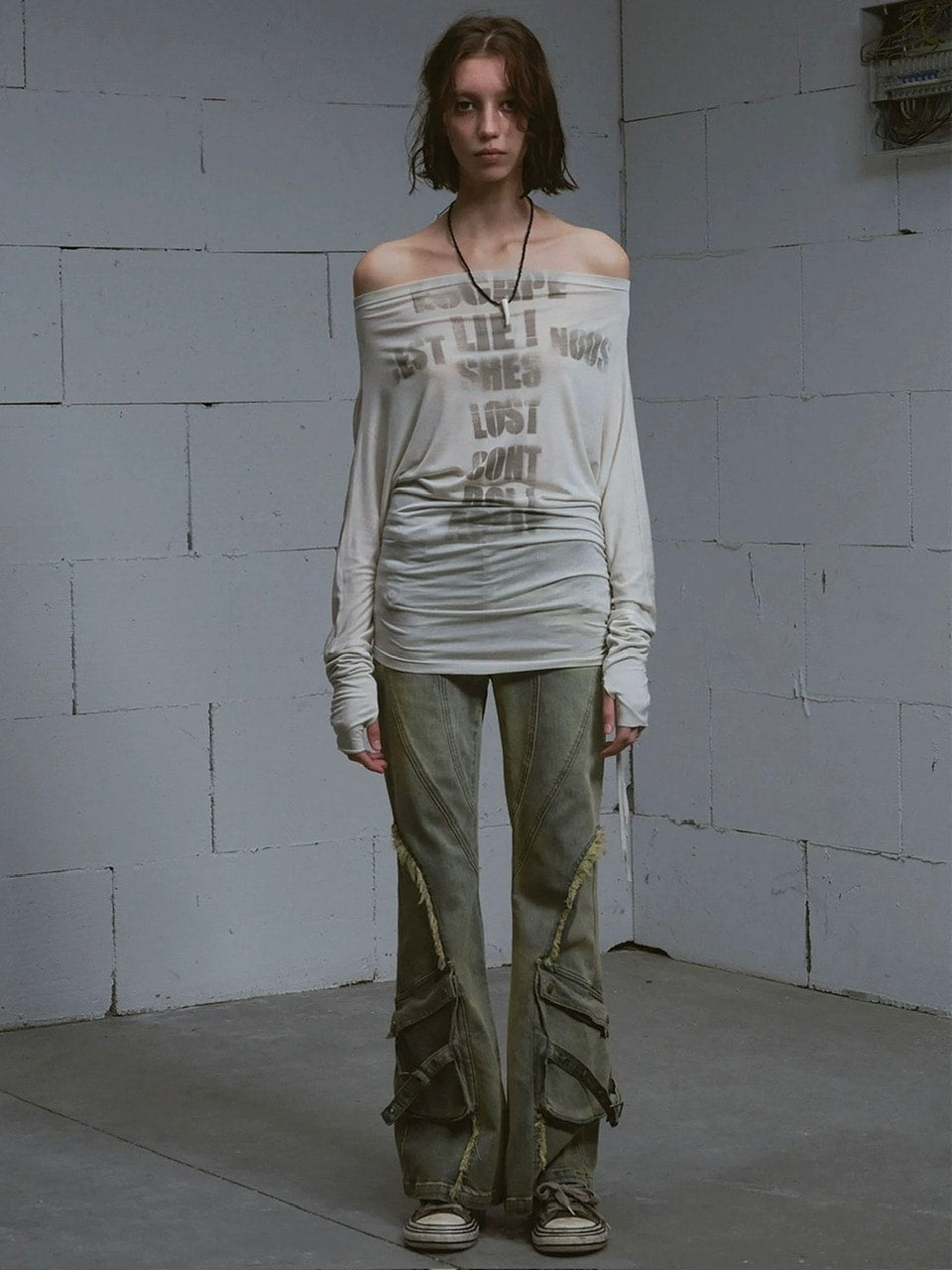 【Cest Nous】Fading throughout Denim jeans / 【セヌー】ウォッシングフレアデニムパンツ