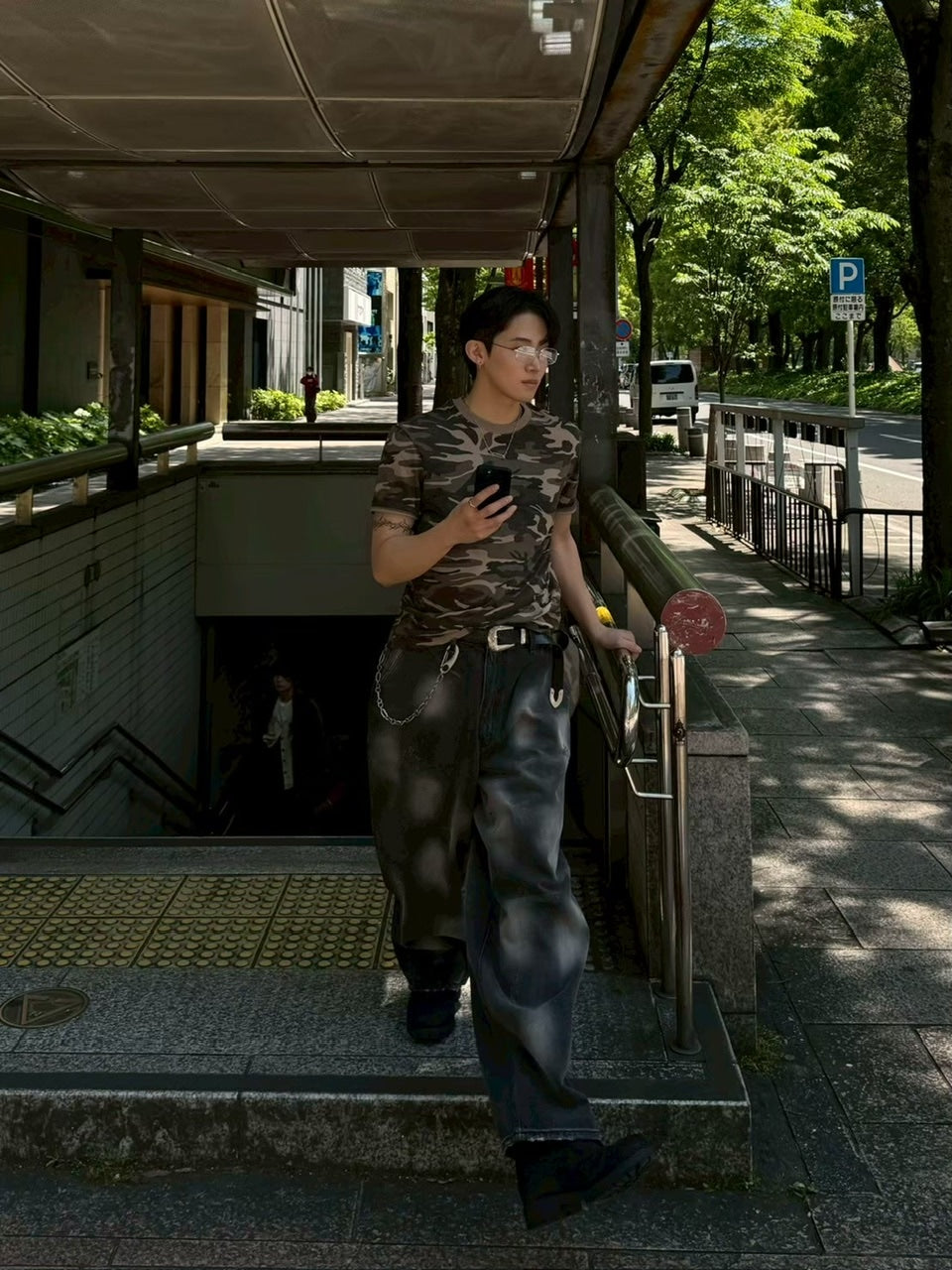 【Chikashitsu +】point wash balloon denim pants (2color) / 【チカシツプラス】ポイントウォッシングバルーンデニムパンツ