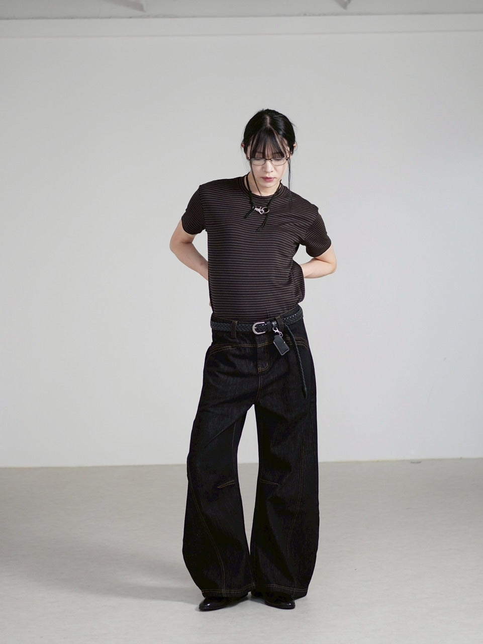 受注制【Chikashitsu +】tight fit border t-shirt (3color) / 【チカシツプラス】タイトフィットボーダー半袖Tシャツ