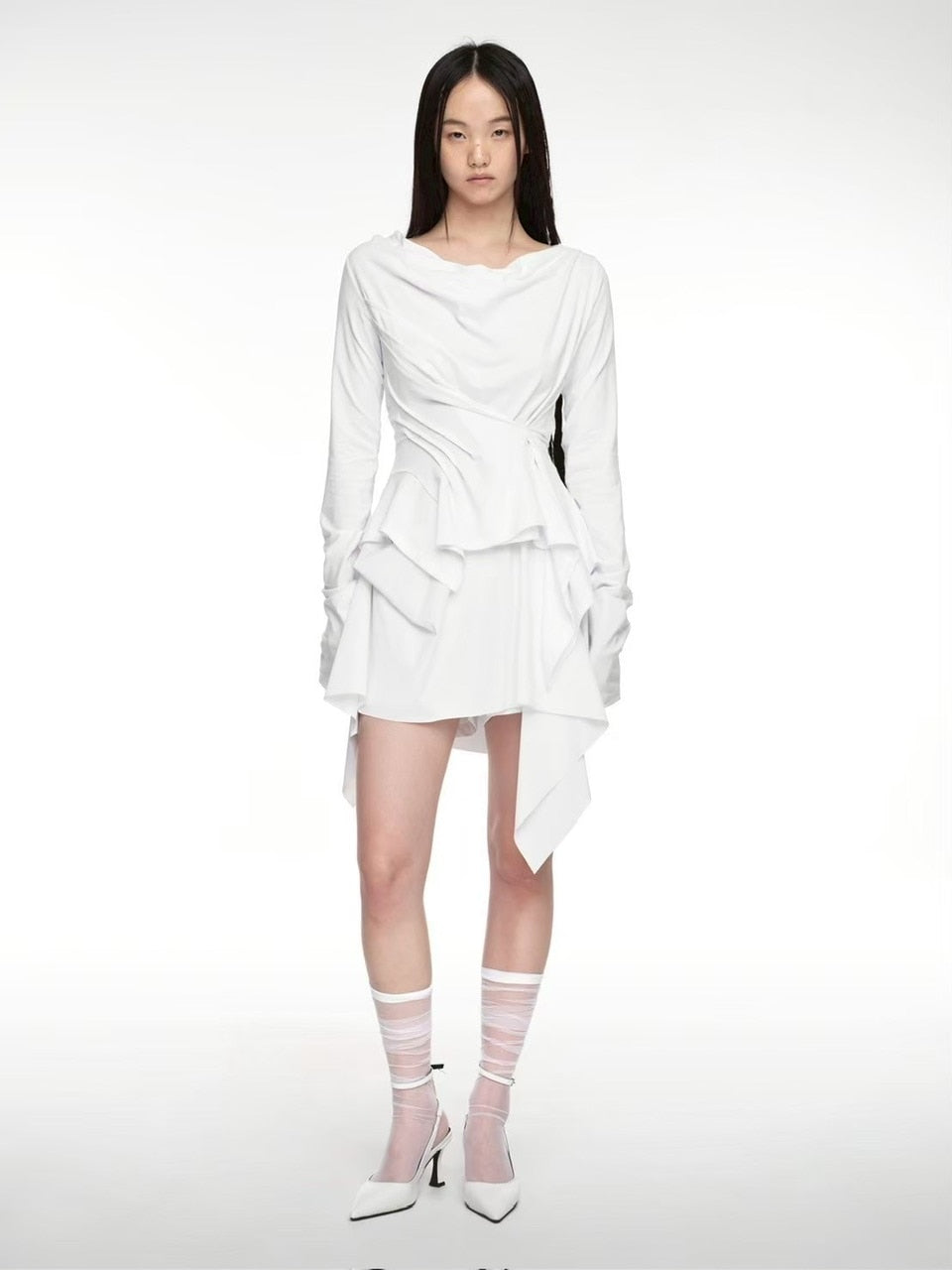 【NACHE】INCLINE DRAPING LONG SLEEVE