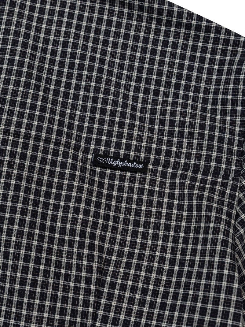 【Uglyshadow】CHECK RIBBON SHIRTS