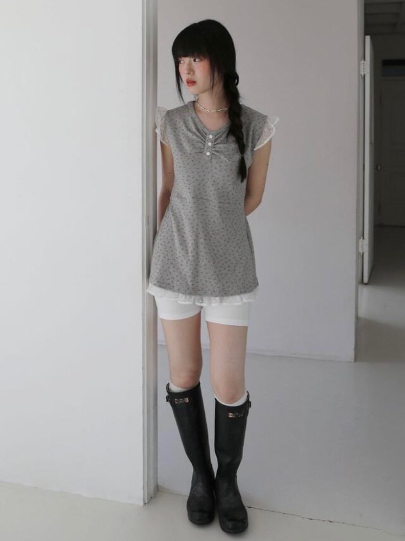 【Uglyshadow】FLOWER LACE SLEEVELESS