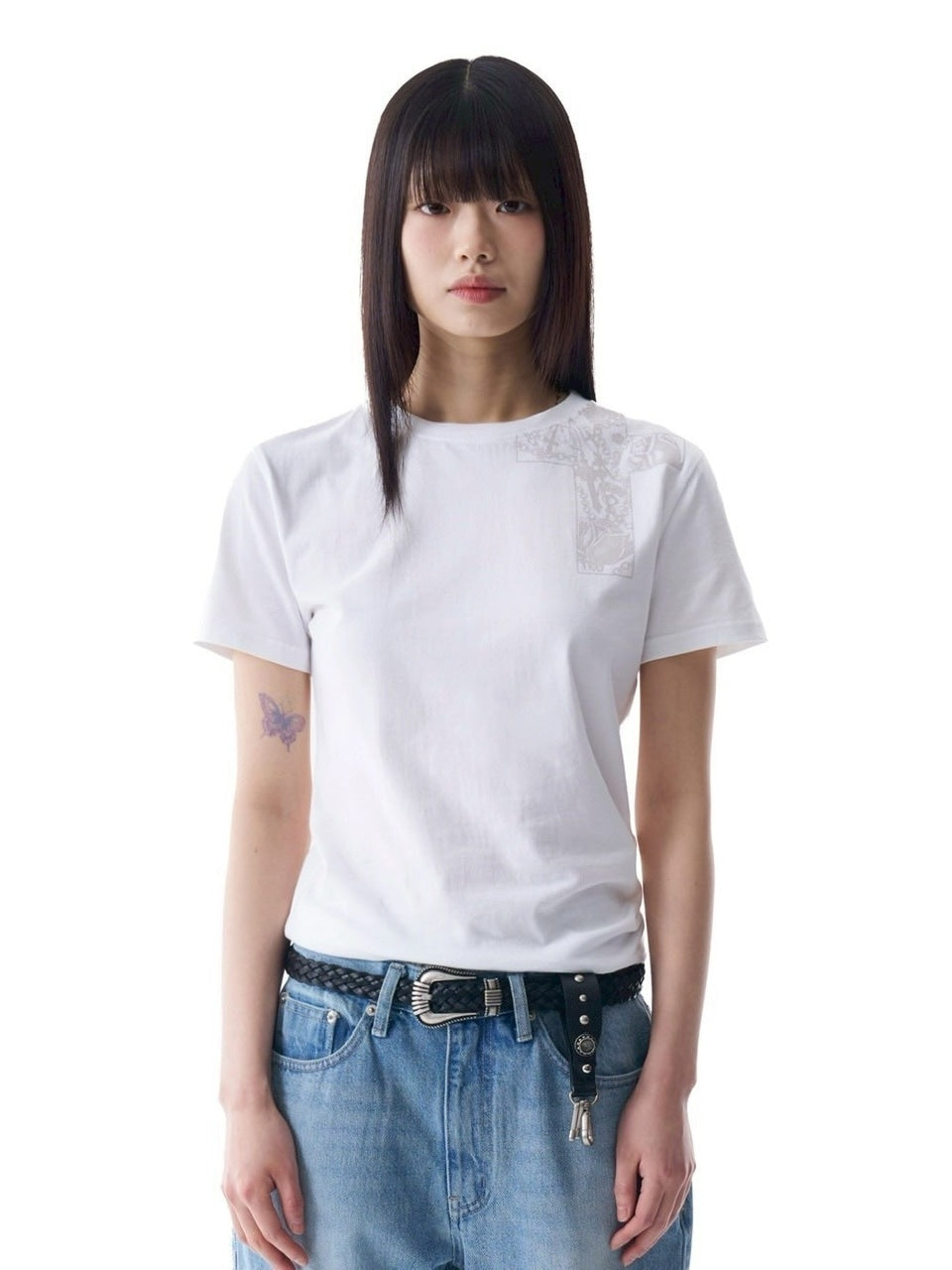 【AAKAM】CROS2 Printed Half Top