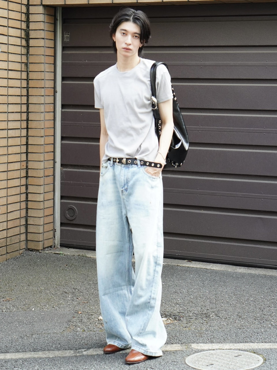 東京店WEB限定受注制【Chikashitsu +】cropped rib knit tee (3color)