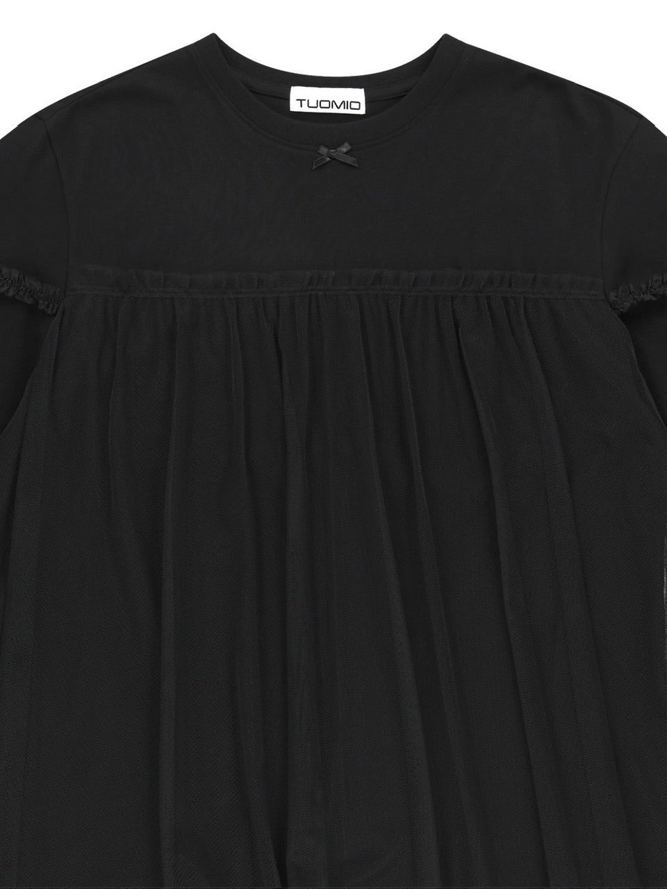 【TUOMIO】MESH LAYERED LACE T-SHIRT / 【トゥオミオ】メッシュレイヤードレース半袖Tシャツ