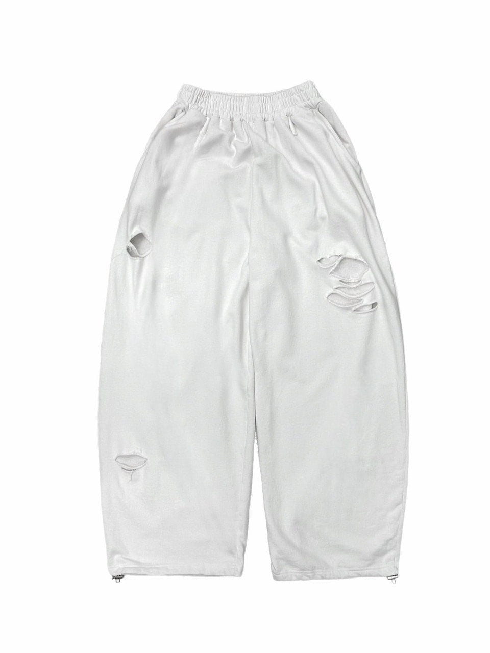 【Chikashitsu +】full length damage sweat pants / 【チカシツプラス】フルレングスダメージスウェットパンツ (3color)