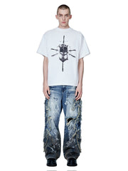 【The Boy Has No Patience】LUMINOUS DAWN KNIGHT & SWORD TEE / 【ザボーイハズノーペーシェンス】ナイト＆ソードグラフィックデザイン半袖Tシャツ