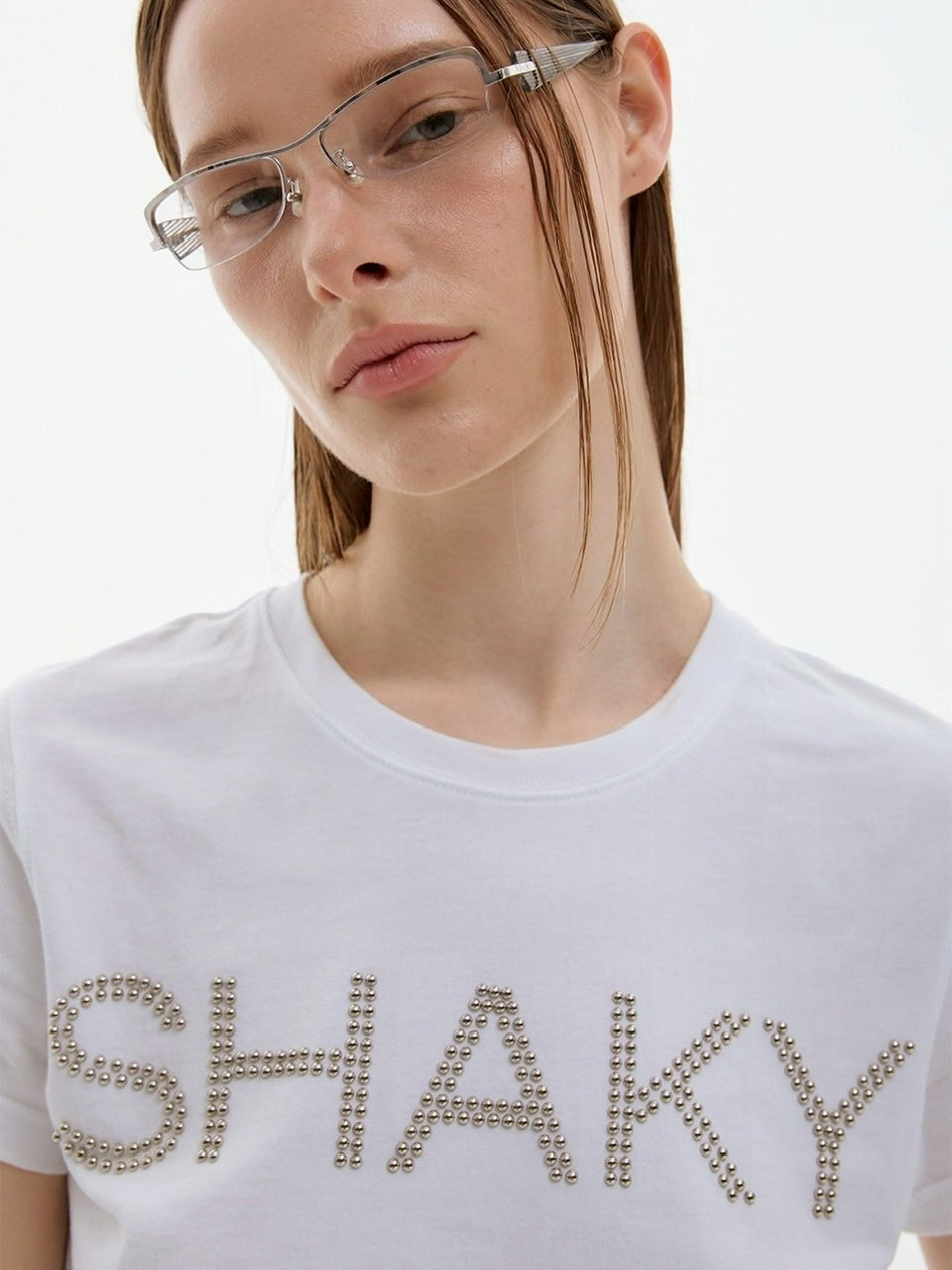 【ESC STUDIO】shaky t-shirt/ 【イーエスシーステュディオ】シェイキーロゴ半袖Tシャツ