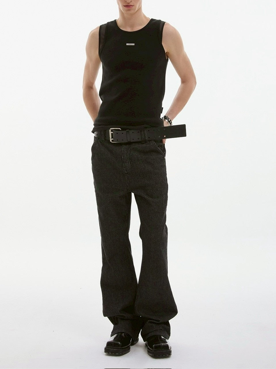 【ESC STUDIO】mesh layered sleeveless / 【イーエスシーステュディオ】メッシュレイヤードタンクトップ