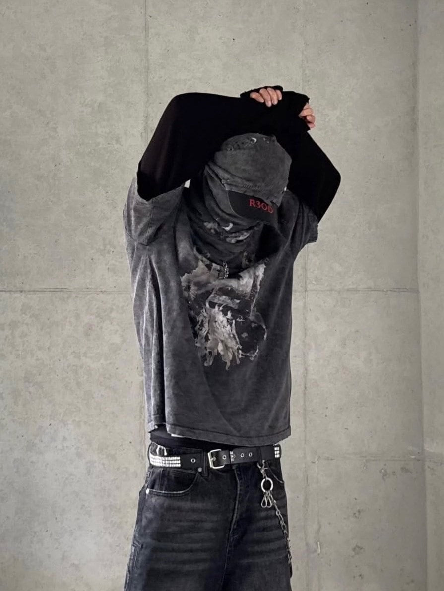 【roaringrad】CRUSADER WASHED OVER T-SHIRT / 【ロアリングラド】クルセイダーウォッシュドオーバー半袖Tシャツ