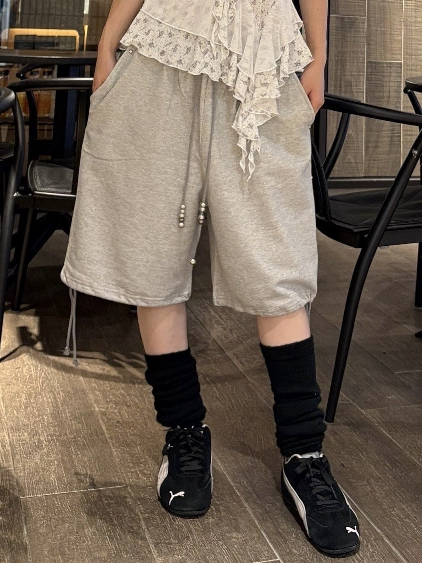 【CHERRYQUIRI】stud twinkle jogger bermuda pt