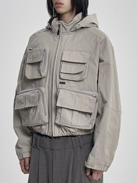 【AJOBYAJO】Cargo Nylon Short Jacket / 【アジョバイアジョ】カーゴナイロンショートジャケット