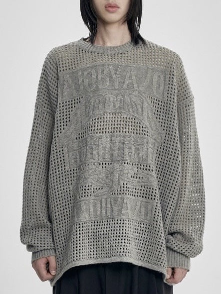 【AJOBYAJO】Total Logo Drop Needle Sweater / 【アジョバイアジョ】トータルロゴドロップニードル長袖セーター