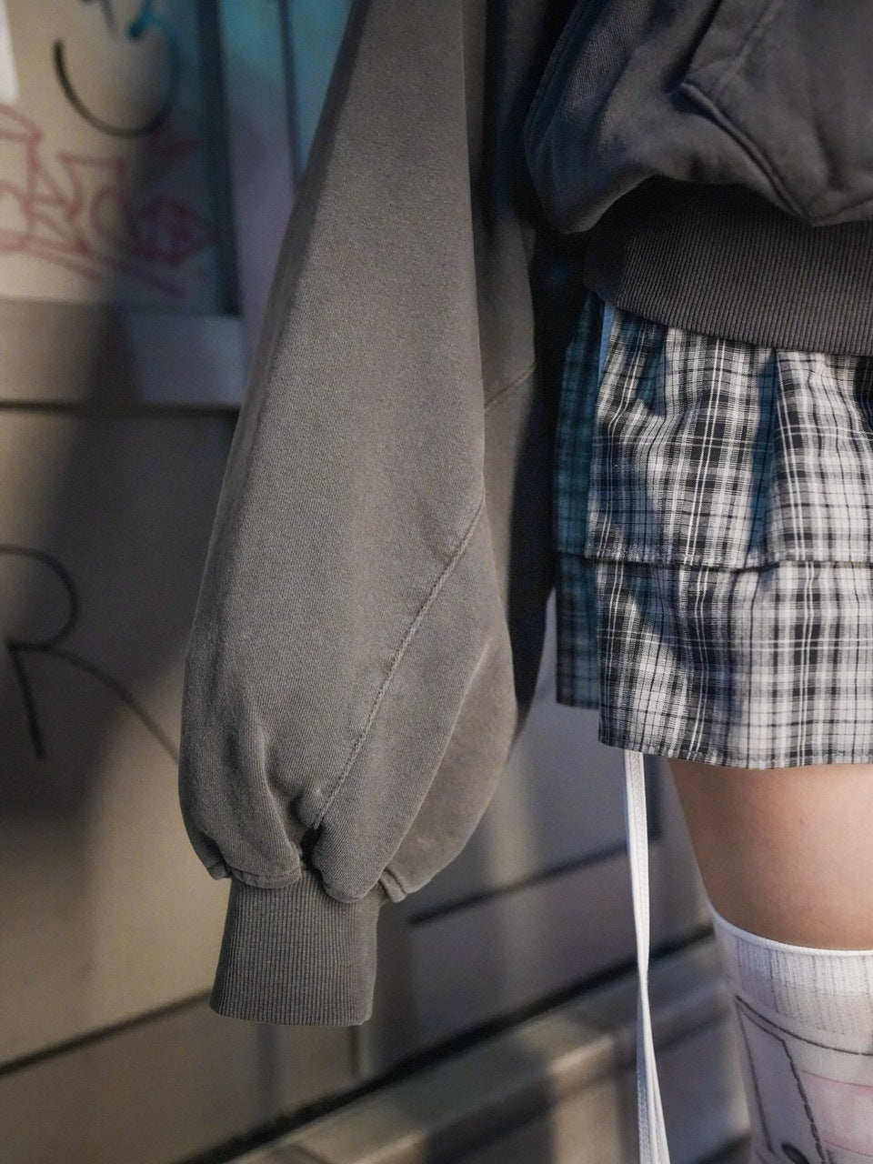 【NMTXU】rhinestone design zip parka / 【エヌエムティーエックスユー】ラインストーンデザインダブルジップパーカー