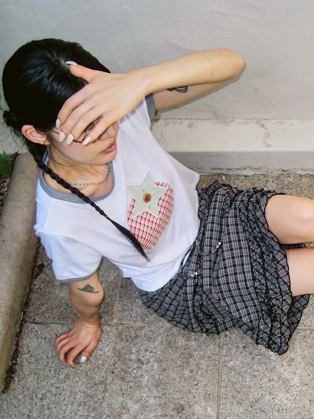 【FANCY CLUB】TOMATO PATCH RINGER TEE / 【ファンシークラブ】トマトパッチリンガー半袖Tシャツ