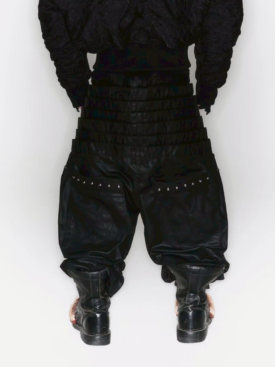 【UNIZ】8 Backs J-Cut Pants / 【ユニズ】ダーティーライクレイヤードバルーンデニムパンツ