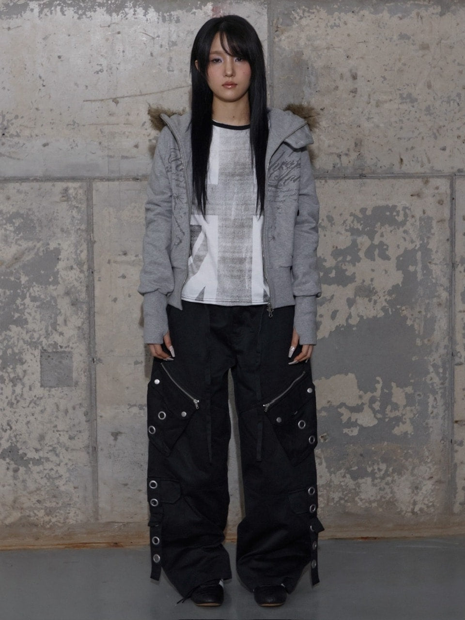 【FANCY CLUB】RUTHLESS FUR HOODED ZIP-UP / 【ファンシークラブ】ルースレスファージップアップパーカー