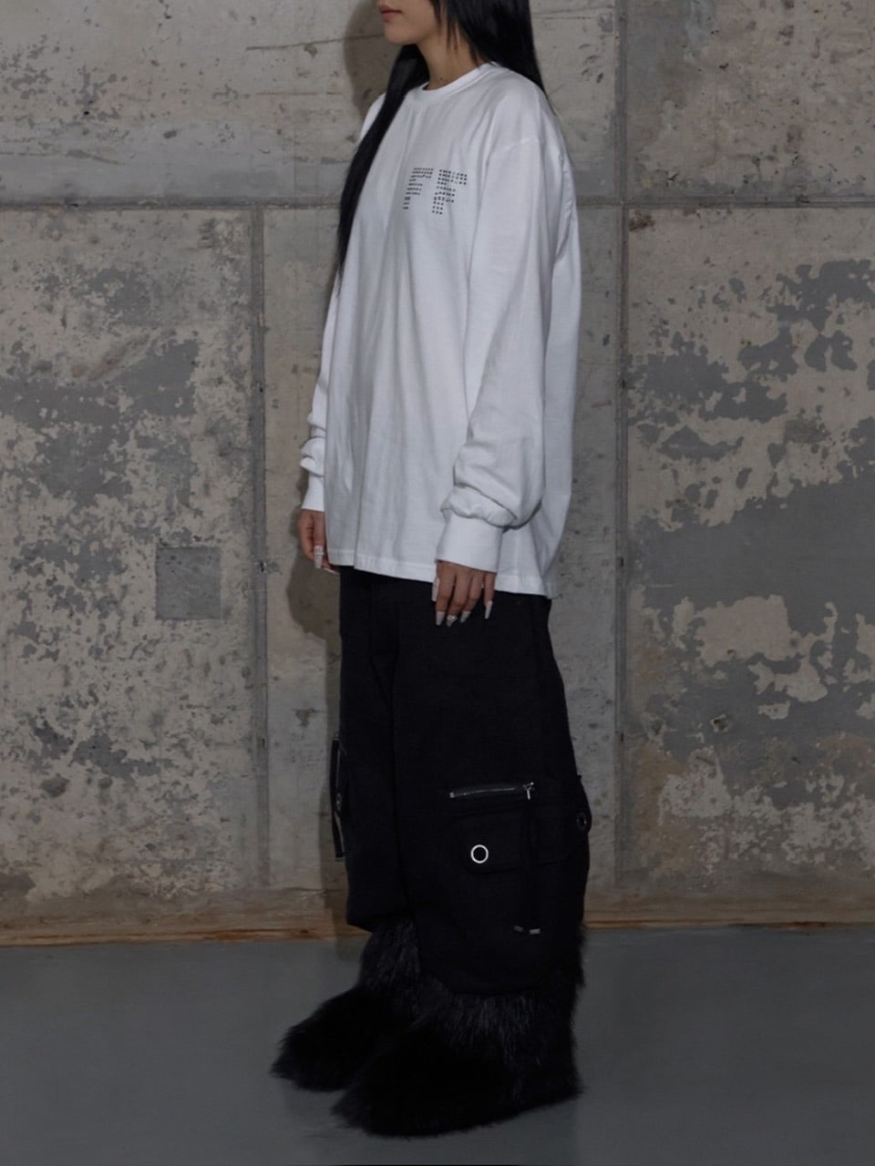 【FANCY CLUB】FF LETTERING LONG SLEEVE / 【ファンシークラブ】ＦＦレタリング長袖Ｔシャツ