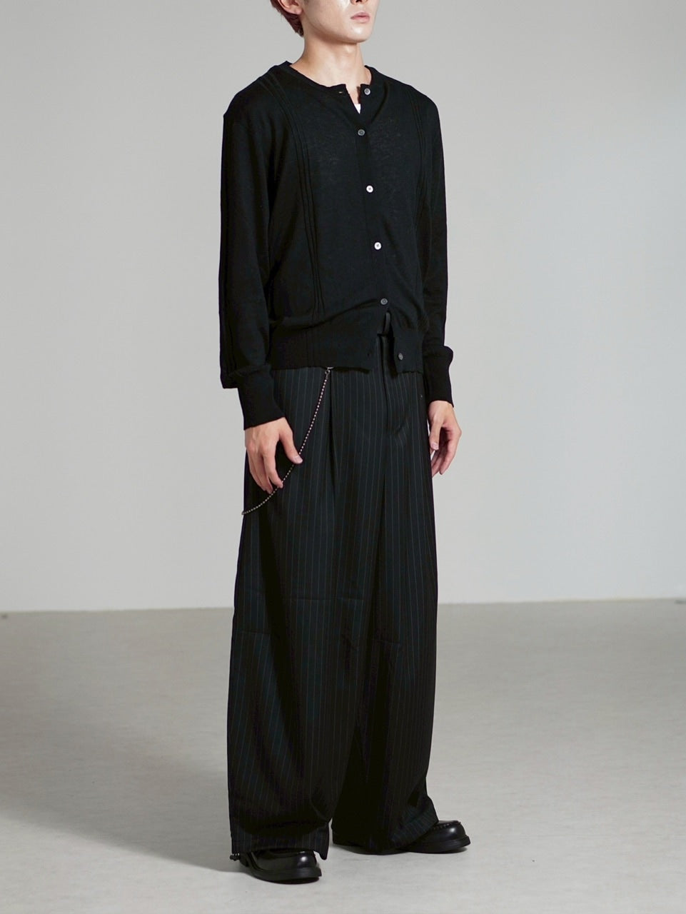 受注制【Chikashitsu +】wool blend cardigan / 【チカシツプラス】ウールブレンドカーディガン (2color)